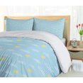 thumbnail image 5 of Ambesonne Pale Blue Duvet Cover Sets, Clouds and Sun, 2-King, Pale Blue Yellow, 5 of 7