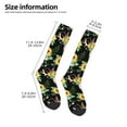 thumbnail image 4 of Vsdgher Print Thigh High Socks Extra Long Stretchy Sock Women Over Knee High Opaque Stocking Daily Wear, 4 of 5