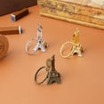 thumbnail image 4 of CIMAXIC keyring 12pcs Retro Keyring Eiffel Tower Key Chain Mini Keychain Pendant Decorations (Golden/Silver/Bronze),3.94"X0.79"X1.97", 4 of 5