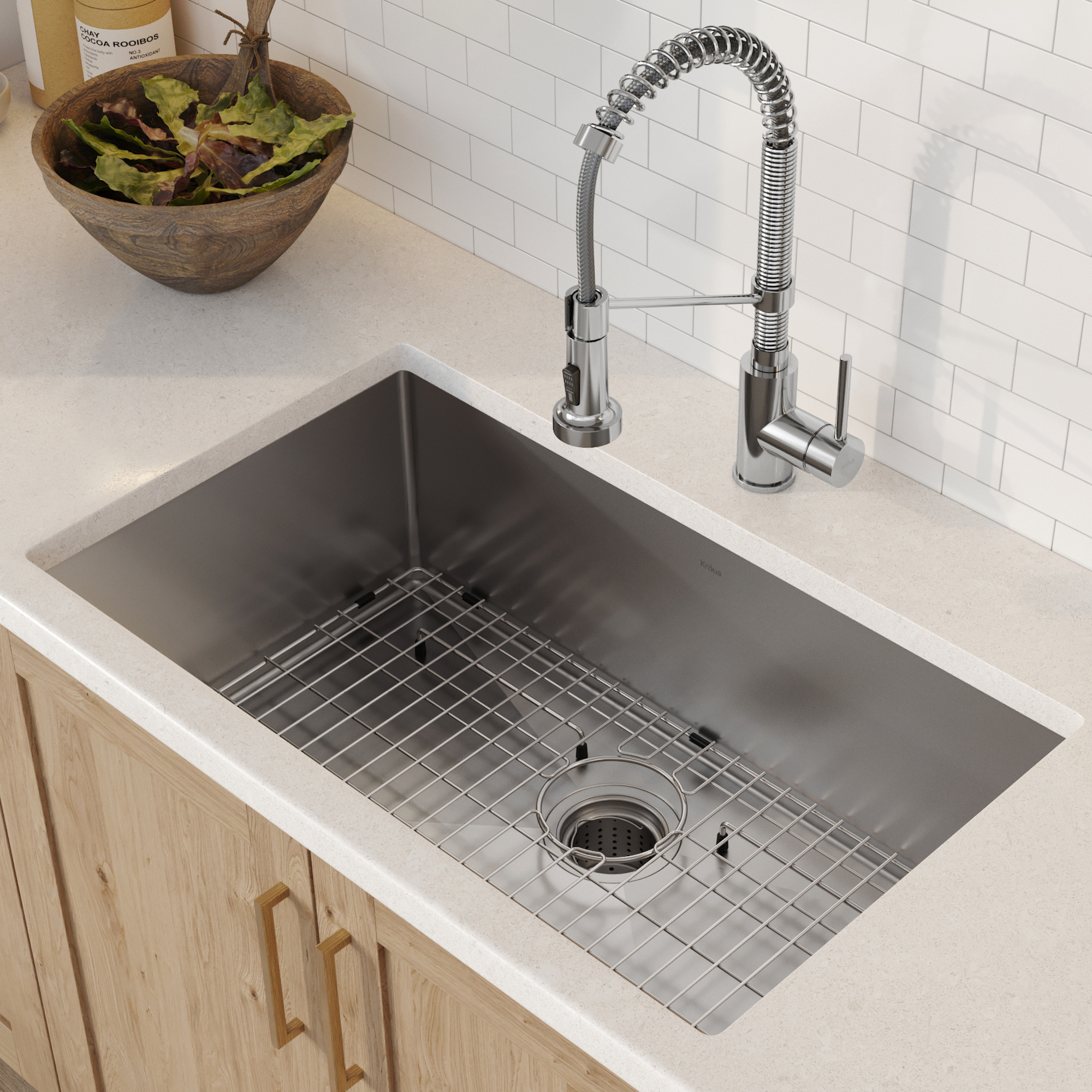 Delta 32” Undermount 16 Gauge Kitchen Sink with 18” Kitchen Faucet