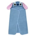 thumbnail image 6 of Lambs & Ivy Disney Stitch Luxury Blue Cotton Terry Hooded Baby Bath Towel, 6 of 7