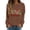 Coffee, variant on Merry Christmas Sweatshirt for Women, Santa Hat Gift Box Tree Graphic Crew Neck Pullover, Holiday Long Sleeve Casual Top