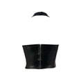 thumbnail image 4 of SRZYMJ Women's Plus Size Tops PU Leather Deep V Neck Lace Up Backless Sleeveless Summer Crop Tank Top, 4 of 5