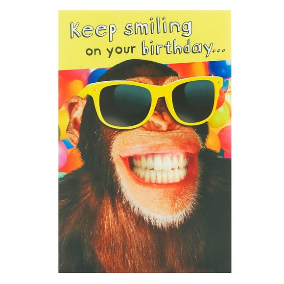 Birthday Card for Men - Funny Birthday Card for Him - Monkey Birthday Card