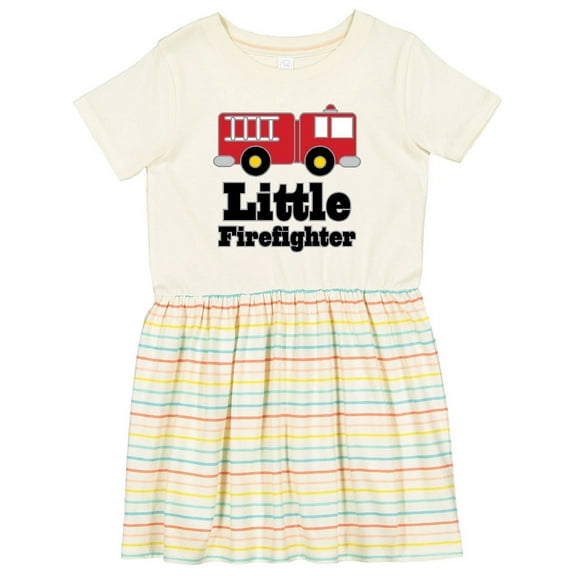 Inktastic Little Firefighter Fire Engine Girls Toddler Dress