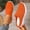 Orange, variant on Norvail Womens Breathable Slip On Walking Shoes, Comfortable Summer Slip on Loafers, Wide Width Orthopedic Casual Backless Sneakers, Dressy Flat Clogs Tennis Mules and Slide in with Arch Support
