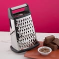 thumbnail image 3 of Professional Box Grater, Stainless Steel with 4 Sides, Best for Parmesan Cheese, Vegetables, Ginger, XL Size, Black, 3 of 9