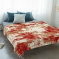 thumbnail image 4 of Red Ombre Blanket Soft Cozy Warm Throw Blanket for Couch, Plush Fuzzy Flannel Fleece Blankets for Sofa, Gradient Abstract Art Vintage Bed Blankets Lightweight Gifts for Women, 40"x50", 4 of 9