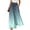Cyan, variant on Womens Ombre Gradient Tie-Dye Wide Leg Trousers, Summer High Waist Gradient Palazzo Pants with Pockets, Boho Beach Holiday Long Pants