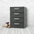 thumbnail image 5 of Sterilite 4 Drawer Unit, Durable Plastic Storage Solution for Garages and Basements, Dark Gray, 5 of 13