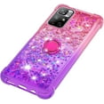 thumbnail image 6 of Clear Case for Xiaomi Redmi Note 11 Pro with Ring Kickstand, Bling Gradient Quicksand Glitter Flowing Liquid Floating Case Cover for Xiaomi Redmi Note 11 Pro/Note Pro+      Pink Mauve, 6 of 14