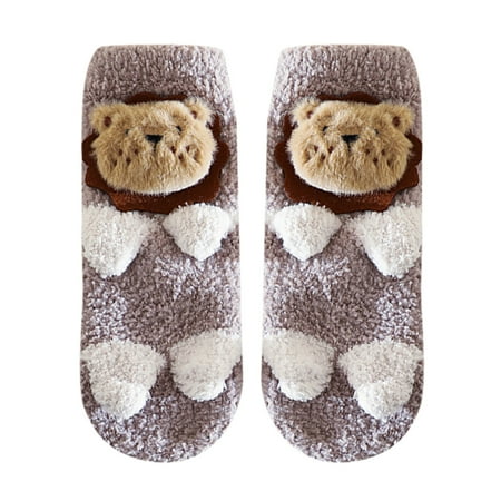 

Women S New Pattern Coral Velvet Warm Cute Plush Ear Adult And Kids High Socks