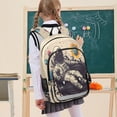 thumbnail image 7 of FORMRS Unisex School Backpack 17" Student Travel Bag with Laptop Compartment, Beige Record, 7 of 7