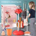 thumbnail image 1 of Simulation Mop Broom Dustpan Play House Cleaning Tool Toy Set for Children, 1 of 7