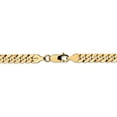 thumbnail image 3 of Real 14kt Yellow Gold 6.25mm Flat Beveled Curb Chain Chain Bracelet; 8 inch; for Adults and Teens; for Women and Men, 3 of 4