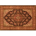 thumbnail image 1 of Ahgly Company Indoor Rectangle Medallion Orange Traditional Area Rugs, 2' x 5', 1 of 1
