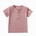 thumbnail image 5 of NIEWTR Boys Short Sleeve Shirts Cotton T-Shirts Summer Basic Tees Tops Clothes for Kids（Pink,5-6 Years), 5 of 6