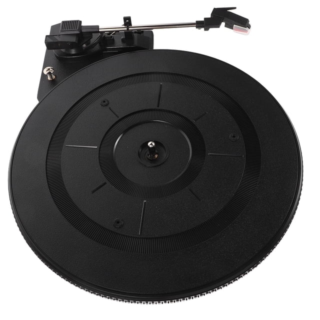 BESTYASH Black Retro Style Turntable with Clear Sound Quality for Home Music Enjoyment