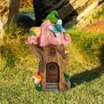 thumbnail image 4 of Adornos de jardín de casa con luces solares, estatua de jardín de resina impermeable, figuritas de cabaña al aire libre para decoración de patio, Macarena Figurilla de iluminación de cabaña, 4 of 7