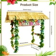 thumbnail image 2 of 50PCS Tiki Bar Hut Kit, Tiki Hut Decoration Includes Tiki Bar, Banner, Roof, Palm Leaves, Flower Garland and Table Skirt, Great Hawaiian Pool Beach Luau Party Decor Supplies, 2 of 7