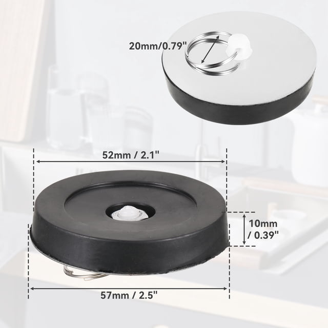 Wosthever 3x tapón de drenaje blanco para cocina y baño, fácil de quitar, tapón para bañera, tapones para fregadero l