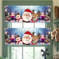 thumbnail image 2 of Goory 1-Piece Rod Pocket Kitchen Valance Christmas Short Curtain Cafe Tier Bathroom Scarf Xams Window Curtain Slot Top Window Drape Christmas Short Curtain C W:69"x H:22", 2 of 4