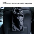 thumbnail image 3 of YAHHU Oxford Cloth Car Garbage Bag, Foldable Multifunction Auto Litter Bin, Black Hanging Trash Receptacle Storage Organizer for Vehicles, Easy to Clean Space-Saving Design, 13 inches / 33 cm, 3 of 9
