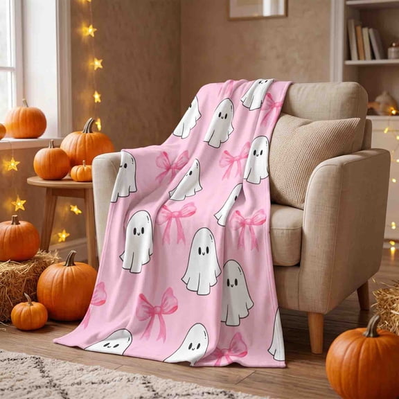Halloween Decoration Indoor Outdoor Clearance Under $5.00! Thanksgiving Fall Decorations for Home, Halloween Themed Blanket Party Blanket Flannel Bed Blanket Sofa Throw Blanket