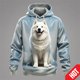 thumbnail image 3 of Sudadera con capucha con estampado 3D de anime samoyedo para hombre y mujer, divertida, informal, de moda urbana, para niños y niñas, 3 of 5