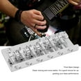 thumbnail image 4 of Bass Accessory Electric Bass Bridge Zinc Alloy 6 String Fixed Type with Thick Back Design for Intonation Adjustments, 4 of 7
