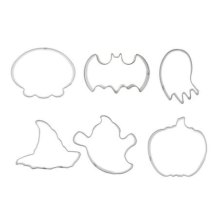 

JULYING 6 Pcs Halloween Pumpkin Ghost Cookie Molds Set Sweet Baking Stainless Steel Moulds Cutter for Cooking Baking Sugar Paste and Cake Making Kitchen Bar Gadget Kit Cookie Roasting Supplies