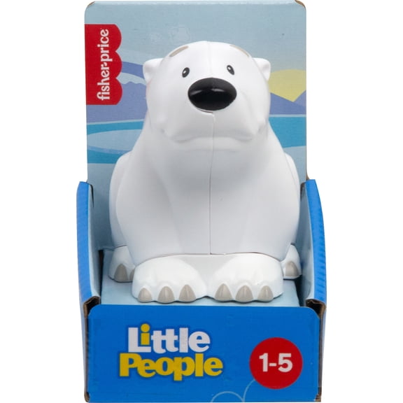 Fisher-Price Little People Polar Bear Animal Figure, Developmental Toy for Toddlers & Kids