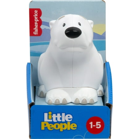 Fisher-Price Little People Polar Bear Animal Figure, Developmental Toy for Toddlers & Kids