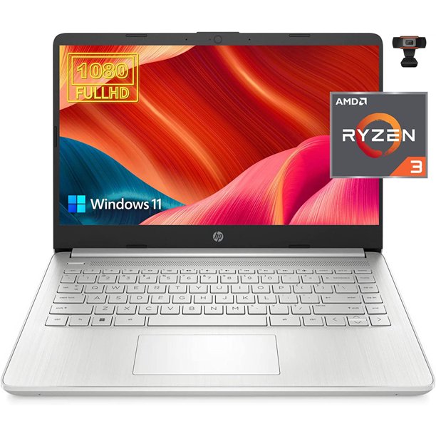 HP Laptop, 14 inch FHD Display, AMD Ryzen 3 Processor, 16GB DDR4 RAM