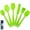 Green, variant on PPgejGEK 6 Piece Silicone Spatula Set Kitchen Utensils Set Heat Resistant Rubber Spatulas Set for Nonstick Cookware Baking Cooking