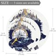 thumbnail image 2 of Bears and Mountains Round Soft Area Rugs 2.6ft Anti-Slip Cute Circle Carpet for Teen Girls Room, Circular Rug for Nursery Room, Dorm, Cute Room Decor for Baby, 2 of 7