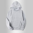 thumbnail image 2 of Mens Hoodies Pullover,Gym Hoodie for Men Hooded Sweatshirts Long Sleeve Casual Hoody Swester Fall Winter Sweat Hoodie Sportswear Solid Color Pullover Outwear with Pockets, 2 of 7