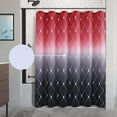 thumbnail image 5 of Shower Curtain Ombre Shower Curtain Black and Red Shower Curtains for Bathroom Waterproof Modern White Shower Curtain Linen Fabric Shower Curtain Set with Hooks for Hotel, 72x72 inch, Black&Red, 5 of 5