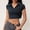 Black, variant on Women's Athletic T Shirt Casual Short Sleeve Crew Neck Top For Sports Outdoor Activities Comfortable Breathable Fabric Stretchy Fit Workout Running Yoga Gym Daily Wear Top Women Loose Light Shirts for