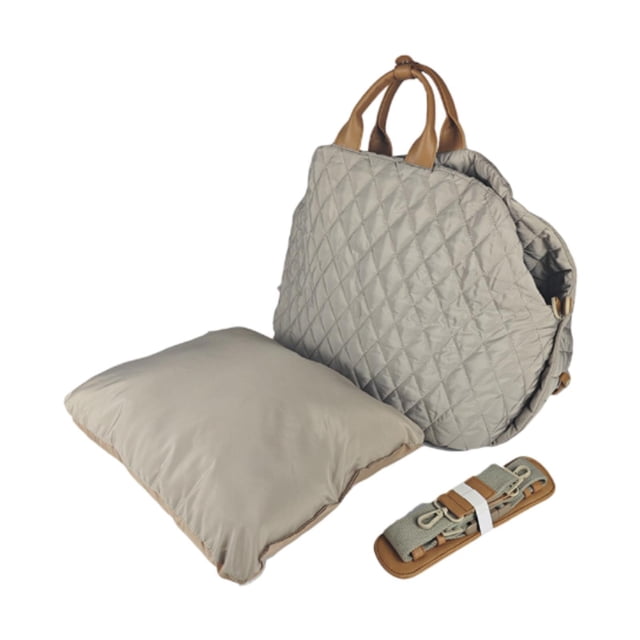 Bolsa de viaje de portador de mascotas Bolsa de viaje anti -Slip Bag Cat Travel Travel Bags para perros pequeños para gatos pequeños y medianos gatito Blanco gris