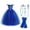 Dress B Accessory, variant on ICHTHYOSAUR Girls Blue Princess Costume Upgrade Deluxe Off-shoulder Dress for Birthday Halloween Cosplay