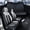 Black & Gray, variant on Fit for NISSAN ROGUE SELECT 2015, Waterproof Leather 5 Seats Full Set Wear Resistance Beautify Interior, Black and Gray Car Seat Covers, Protect Car Seats