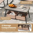 thumbnail image 5 of Costway 8 PCS Patio Furniture Set with 4 Rocking Bistro Chairs 2-Tier Coffee Table, 5 of 8