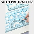 thumbnail image 4 of Rulers for School 1. Geometric Ruler 2. Multi Functional Painting 3. Multi Functional Protractor Set 4. Elementary School Measurement Kit 5. Conversion Ruler Tool Multifunctional Geometric Ruler, 4 of 6