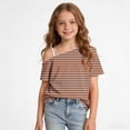 thumbnail image 6 of Piuwrlz Girls T Shirts 11 Kids Shirts Tops Crew Neck T-Shirts Orange Size 11 Years, 6 of 10
