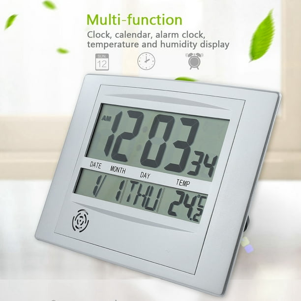 Reloj de temperatura interior, reloj digital multifunción para interiores  Reloj digital Reloj con calendario digital El mejor de su clase