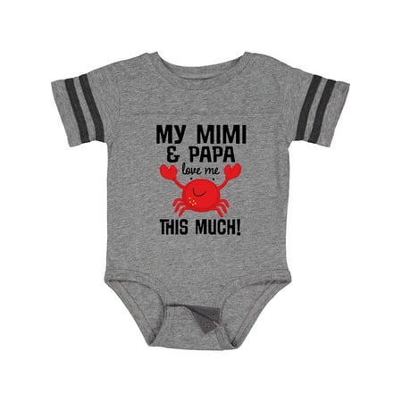 

Inktastic Mimi and Papa Love Me Crab Gift Baby Boy or Baby Girl Bodysuit