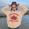 thumbnail image 2 of Shadoumai Strawberry Festivals Sweatshirt For Women Sweet Like Letter Print Hoodie Cute Strawberry Sweatshirts Long Sleeve Top, 2 of 5