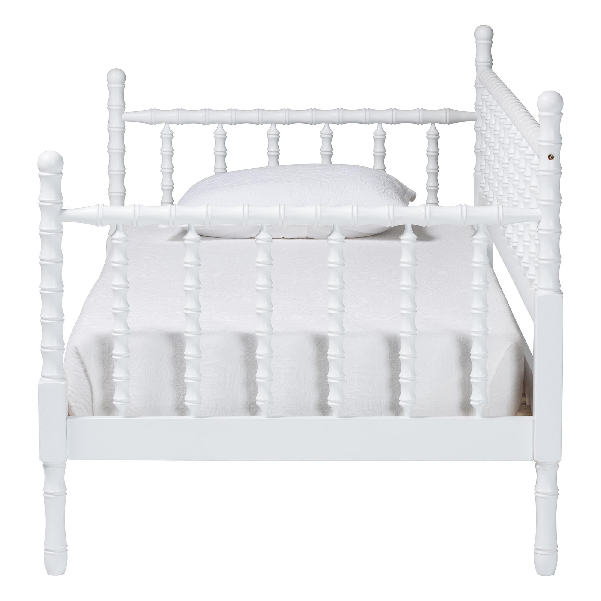 Baxton Studio Laurent Mid-Century Daybed, Twin, White