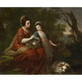 thumbnail image 3 of Angelica Kauffmann 23x20 Black Modern Framed Museum Art Print Titled - Mrs. Hugh Morgan and Her Daughter (C. 1771), 3 of 5
